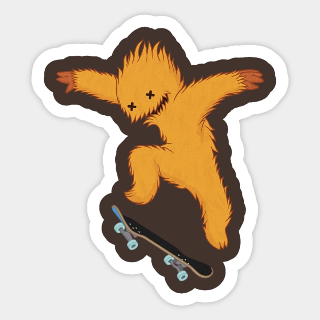 Skate Gremlin Sticker by Woah_Jonny